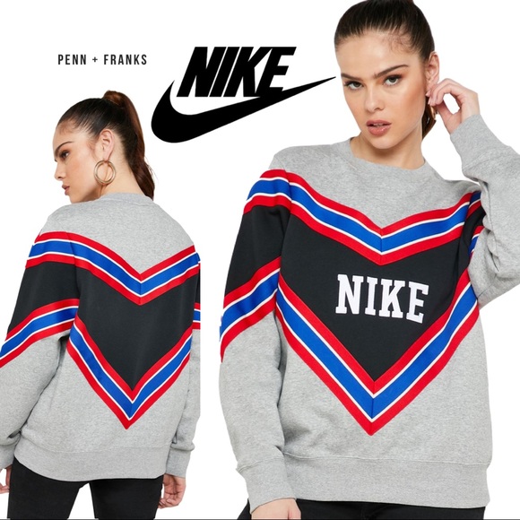 Nike | Tops | Nike Nsw Fleece Grey Red 